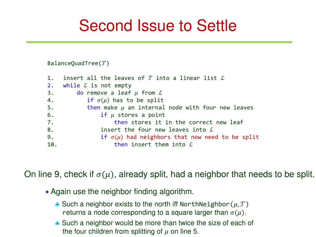 second issue to settle