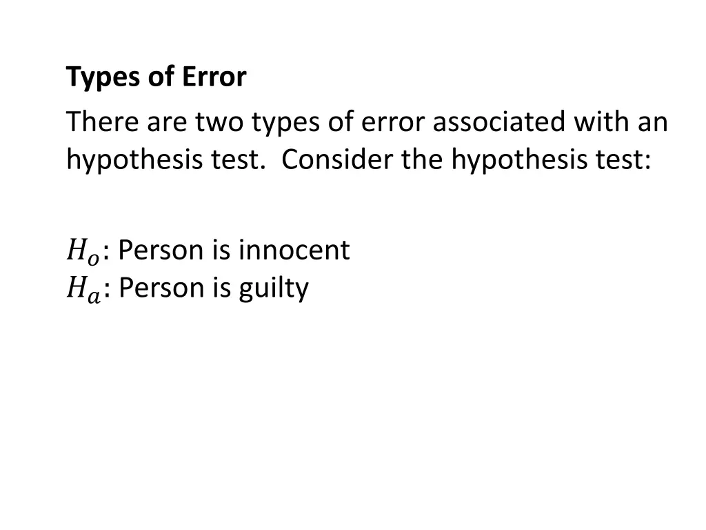 types of error there are two types of error