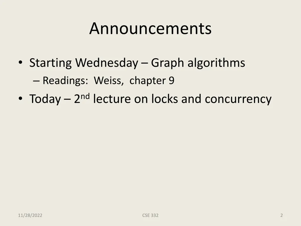 announcements