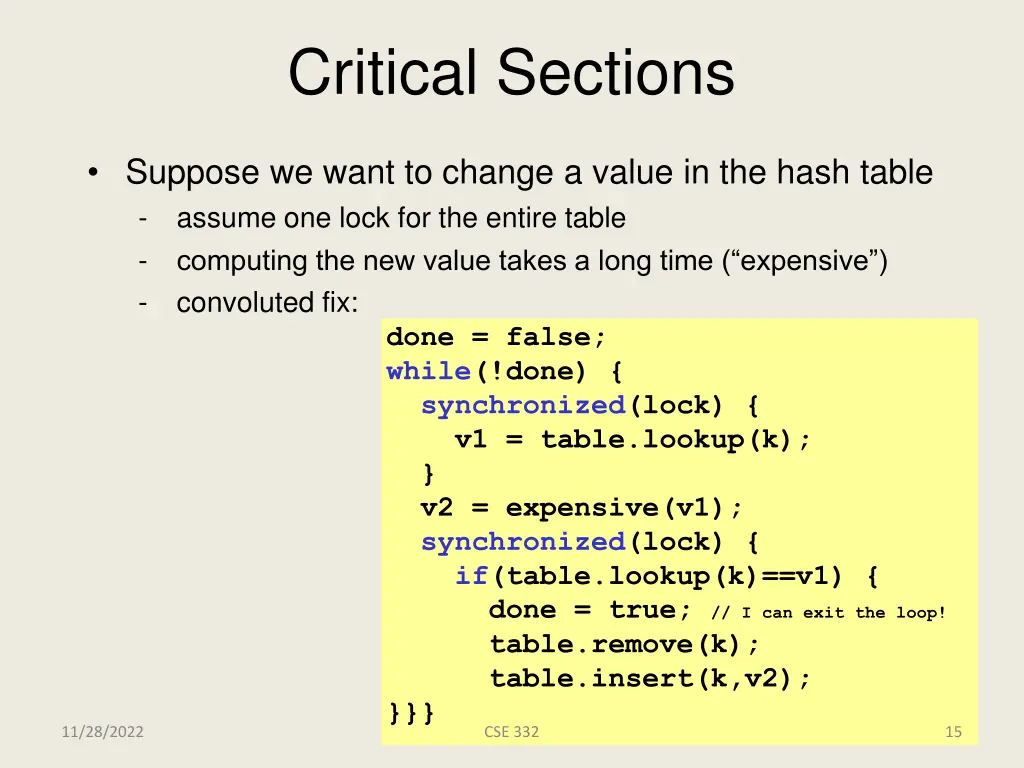 critical sections 3