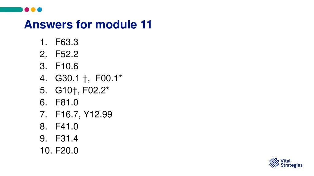 answers for module 11