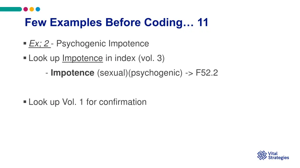 few examples before coding 11