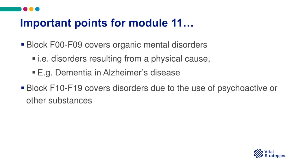 important points for module 11 2