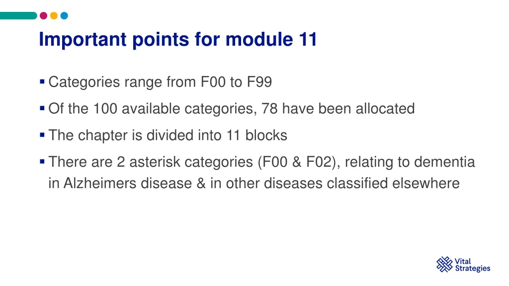 important points for module 11
