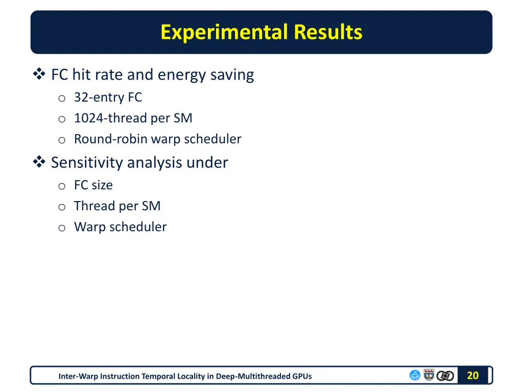 experimental results