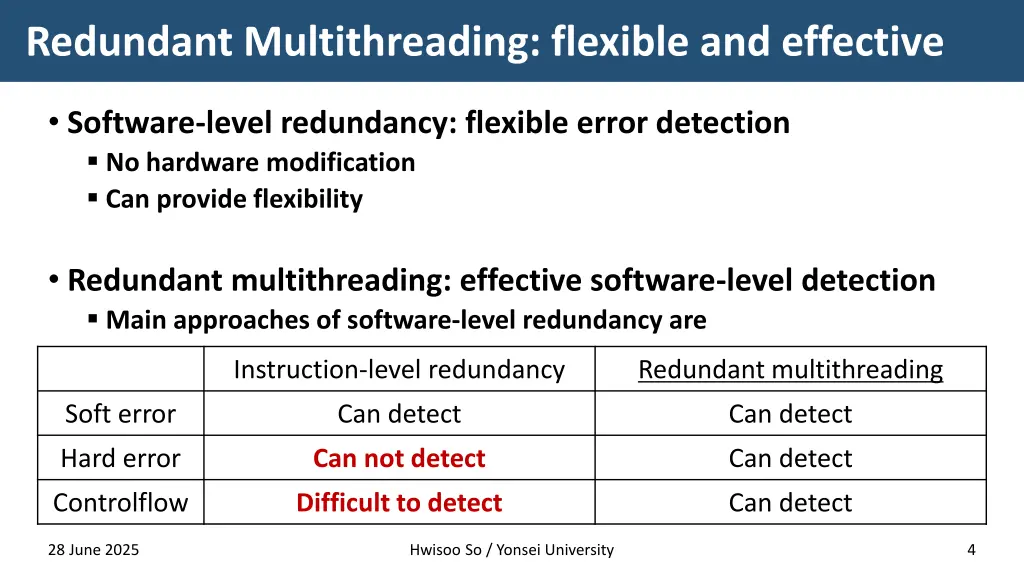 redundant multithreading flexible and effective