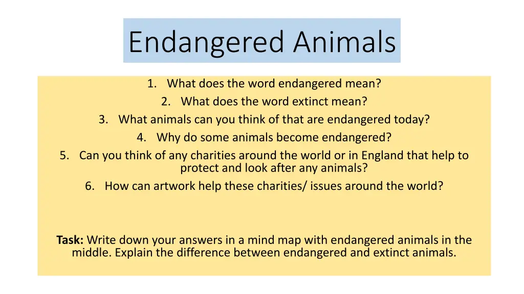 endangered animals