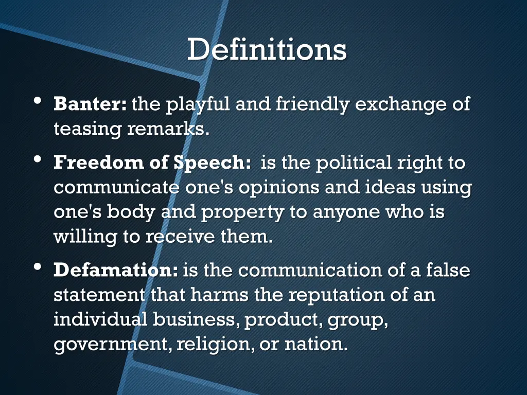 definitions