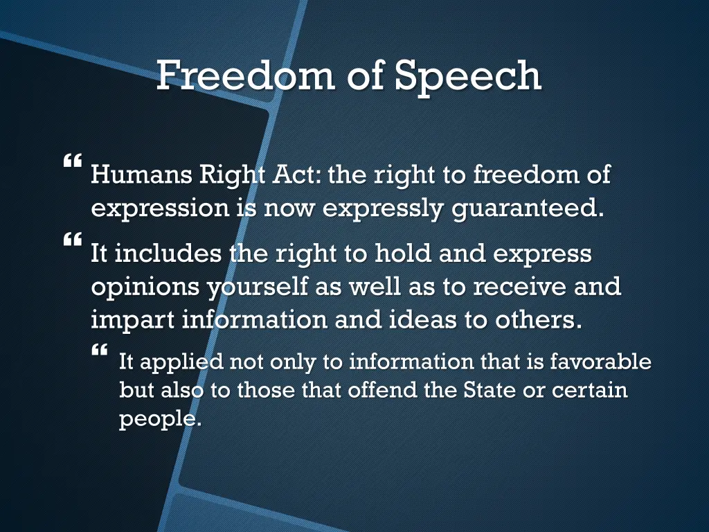 freedom of speech