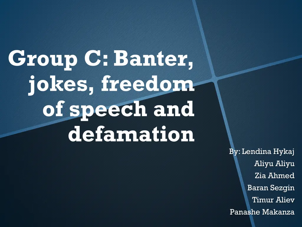 group c banter jokes freedom of speech