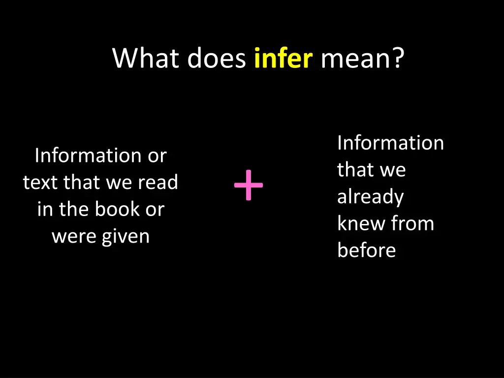 what does infer mean