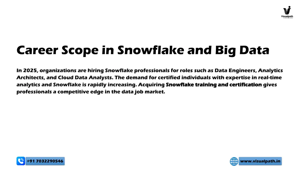 career scope in snowflake and big data