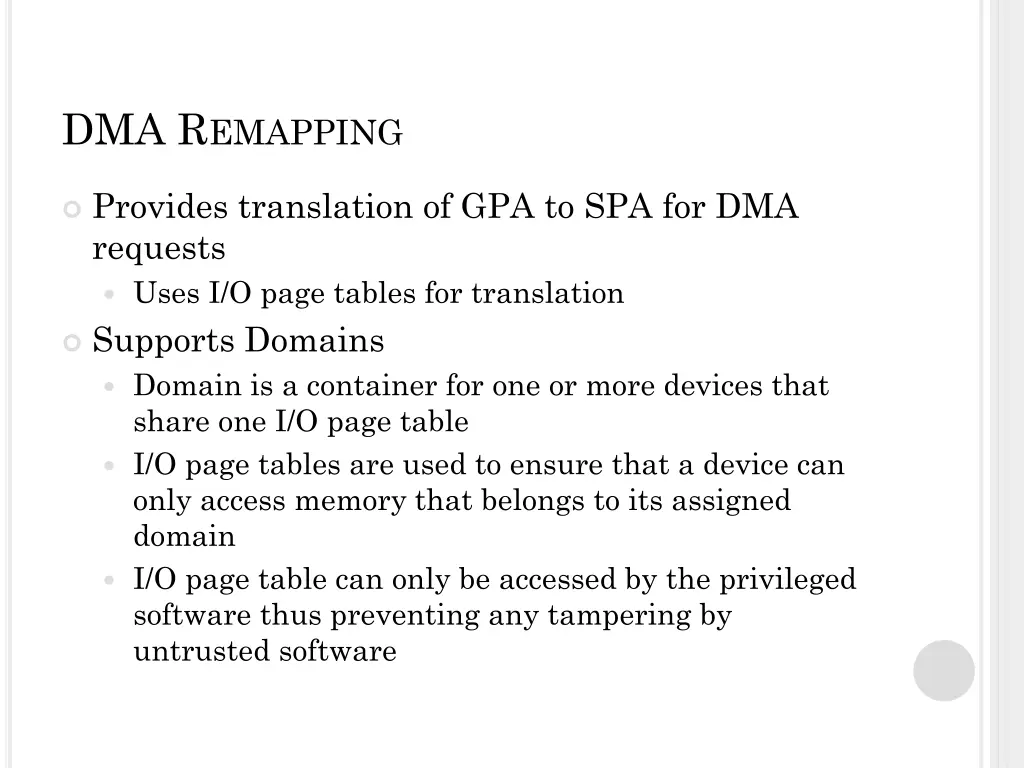 dma r emapping