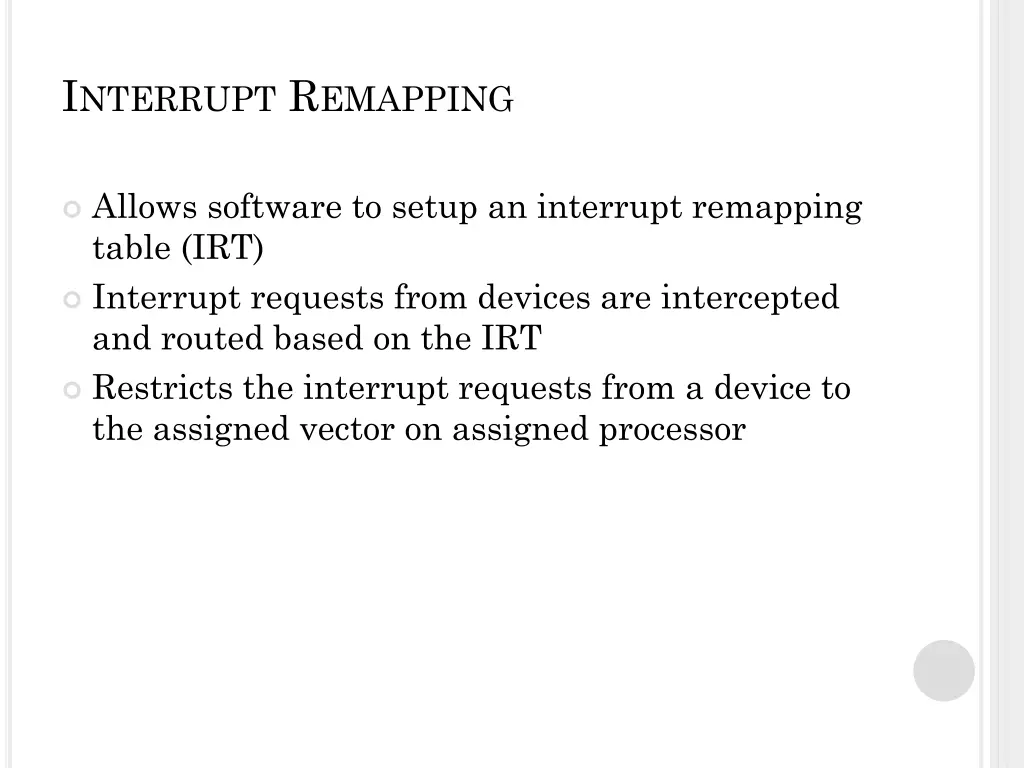 i nterrupt r emapping