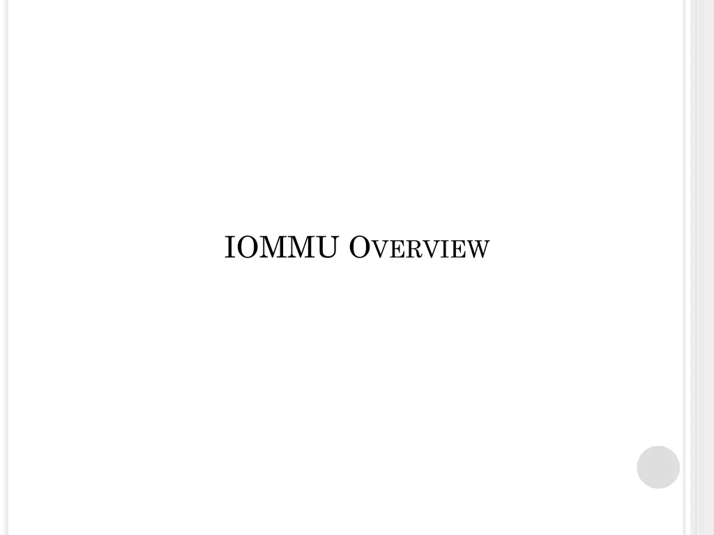 iommu o verview