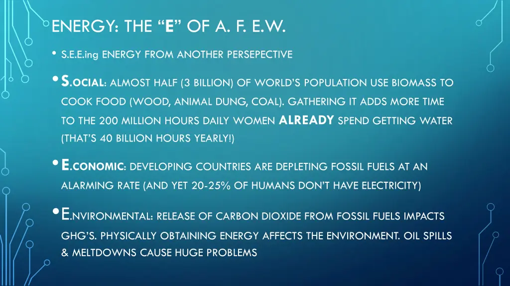 energy the e of a f e w 4