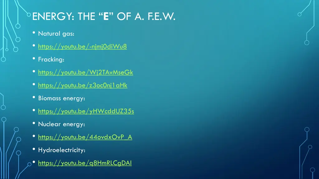 energy the e of a f e w 5