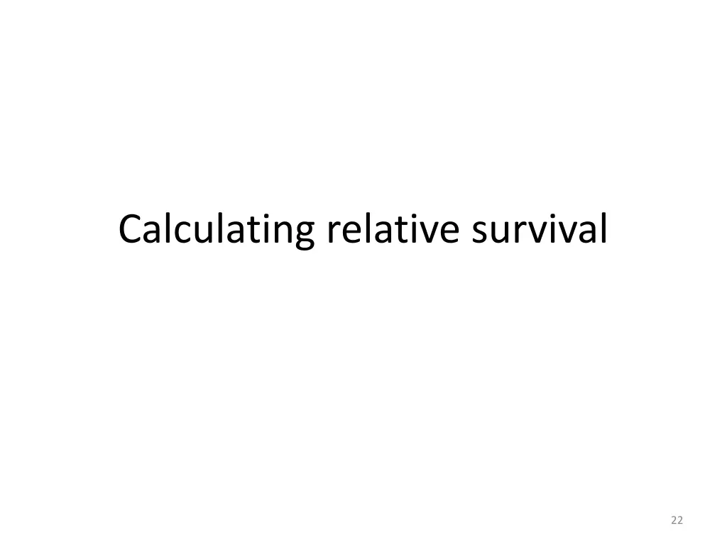 calculating relative survival