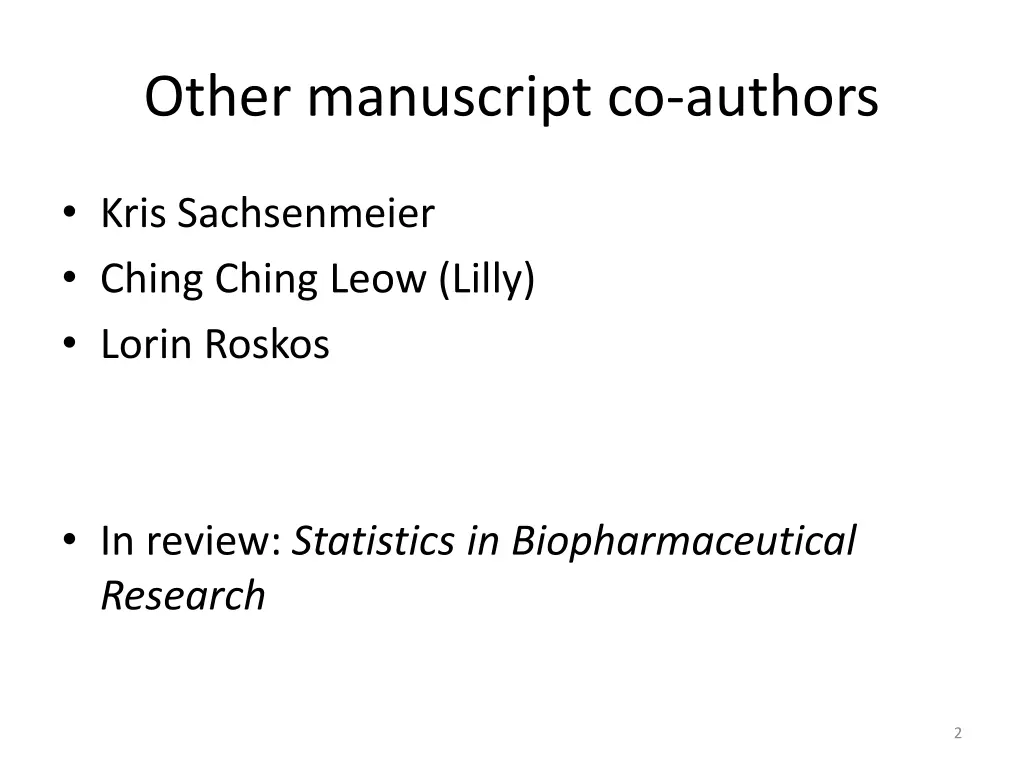 other manuscript co authors