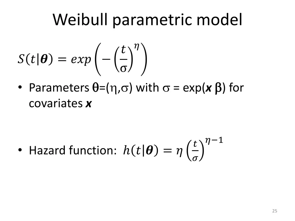 weibull parametric model