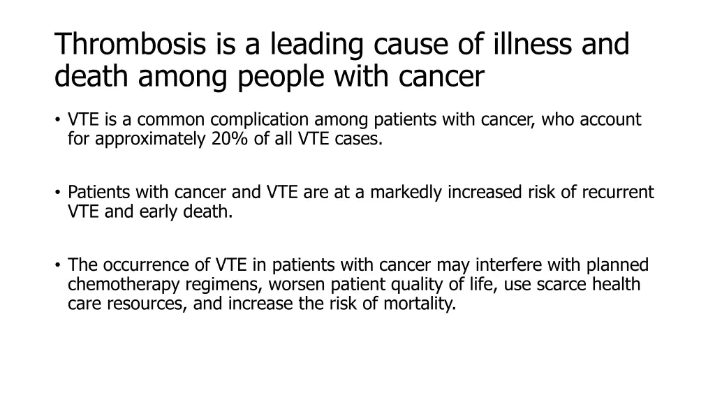 thrombosis is a leading cause of illness