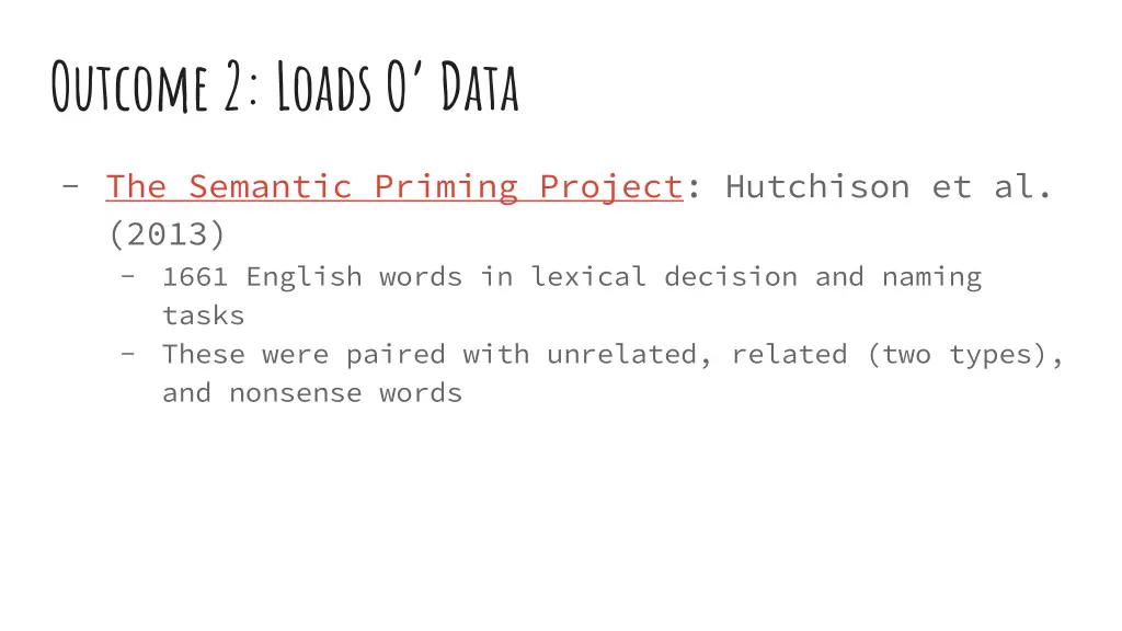 outcome 2 loads o data 13