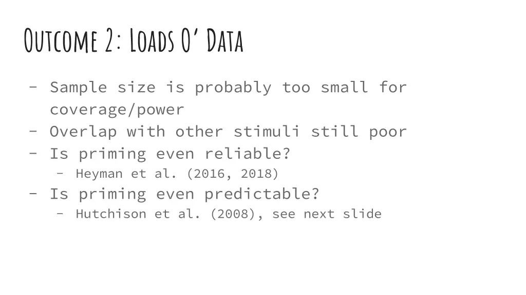 outcome 2 loads o data 15