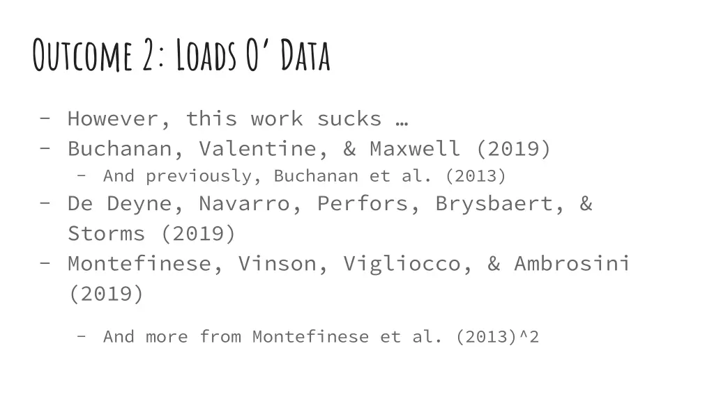 outcome 2 loads o data 4