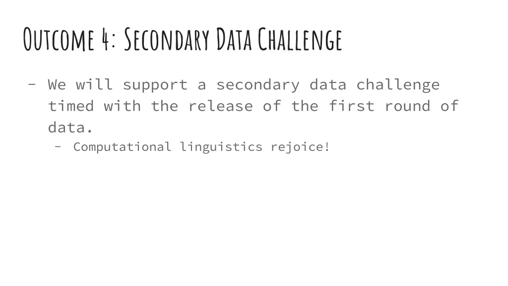 outcome 4 secondary data challenge