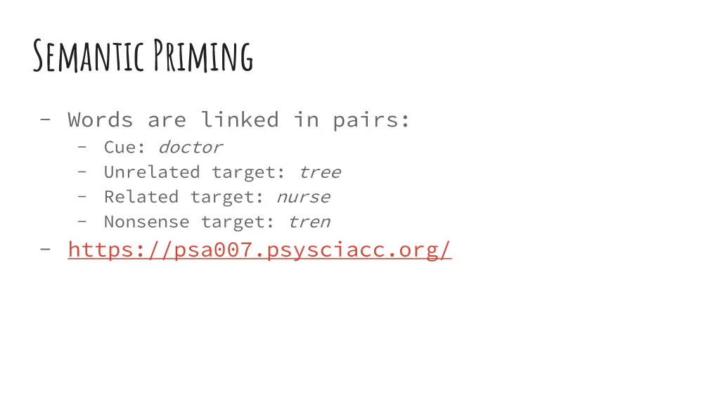 semantic priming 2