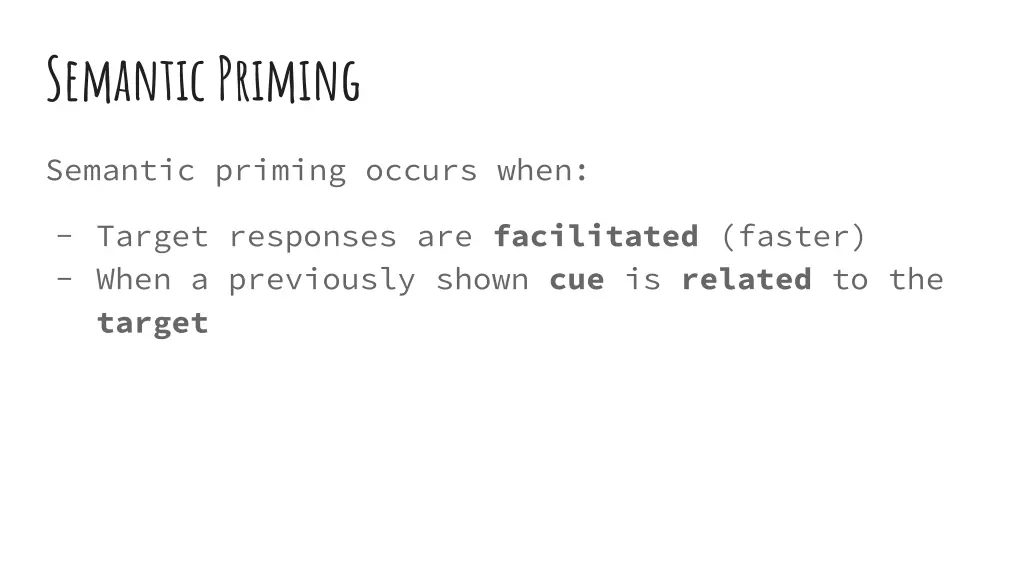 semantic priming