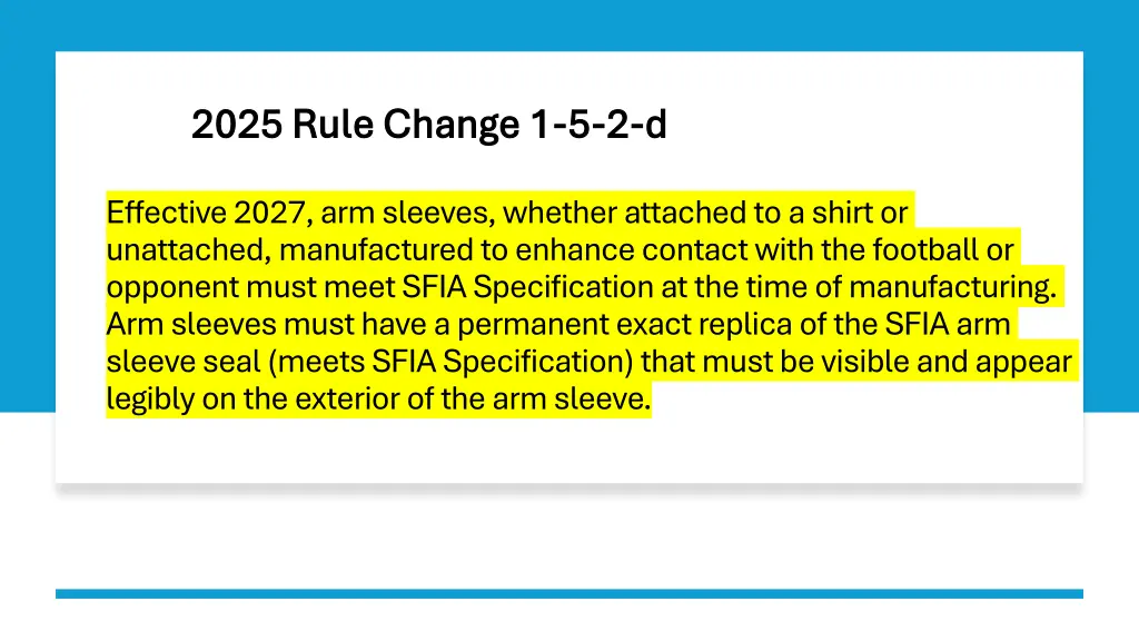 2025 rule change 1 2025 rule change 1 5 5 2 2 d d