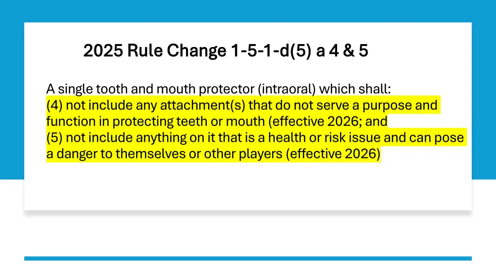 2025 rule change 1 2025 rule change 1