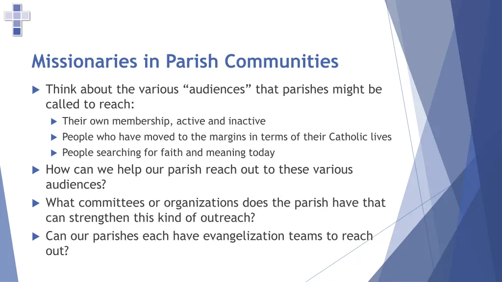 missionaries in parish communities