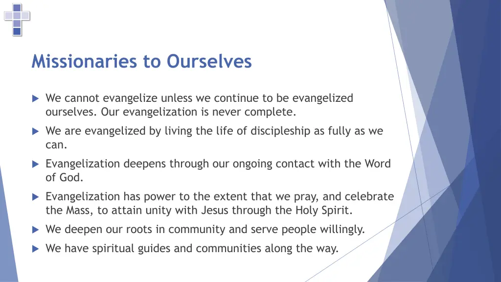 missionaries to ourselves