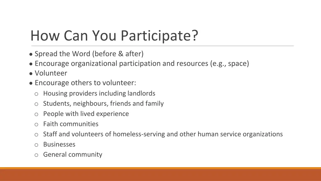 how can you participate