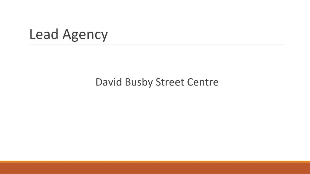 lead agency