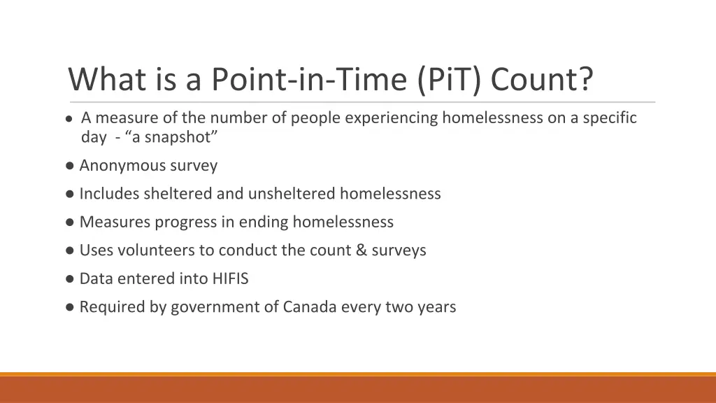 what is a point in time pit count