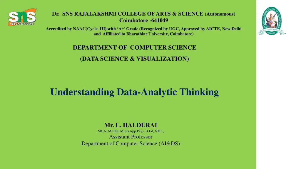 dr sns rajalakshmi college of arts science