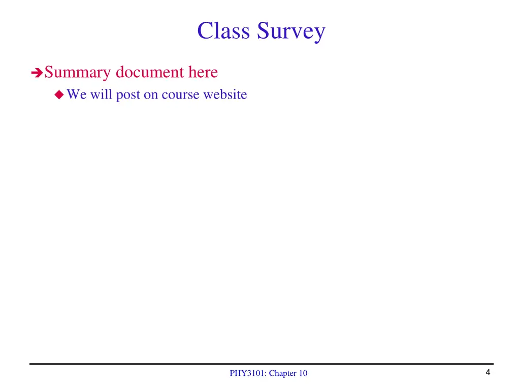 class survey