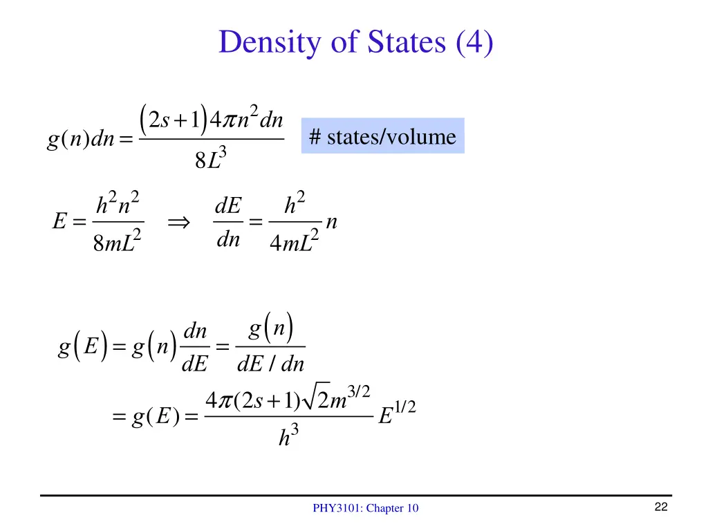 density of states 4