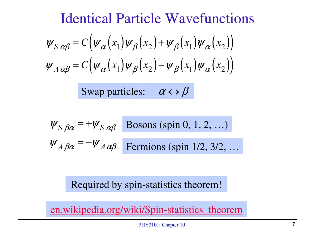 identical particle wavefunctions y b x 2 y b x 2