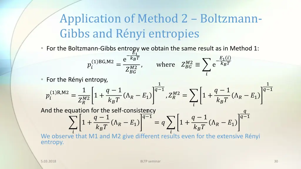 application of method 2 boltzmann gibbs