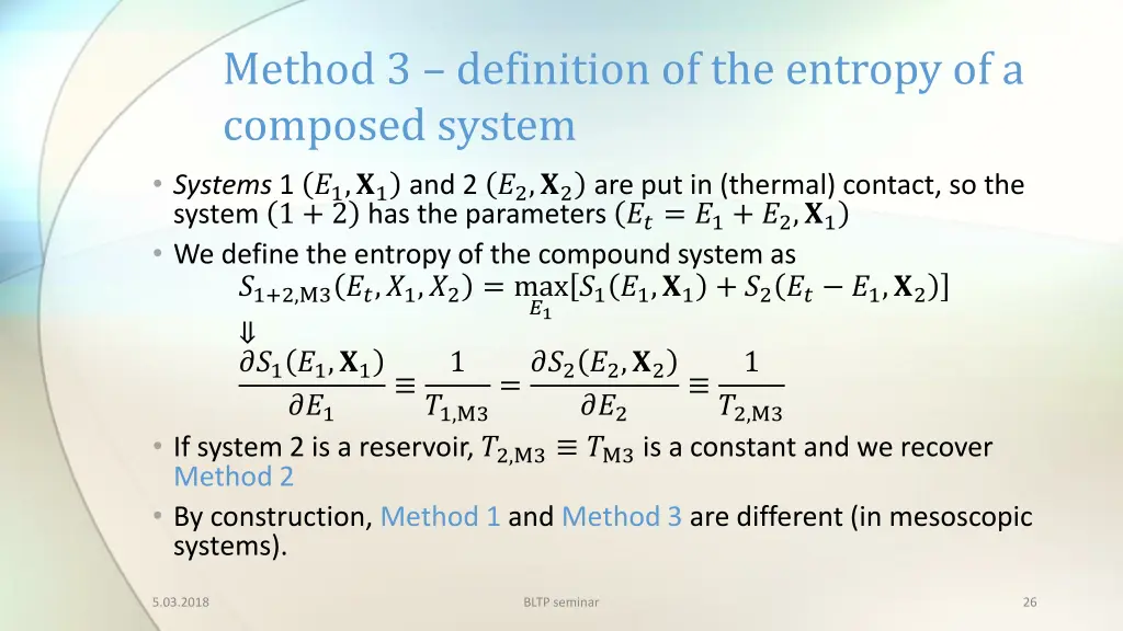 method 3 definition of the entropy of a composed