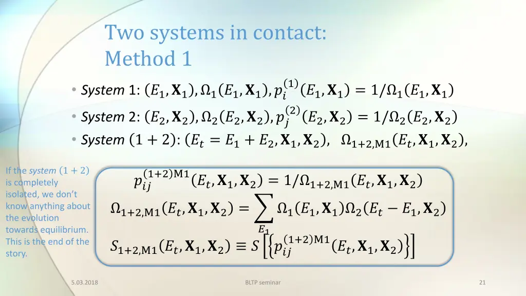 two systems in contact method 1