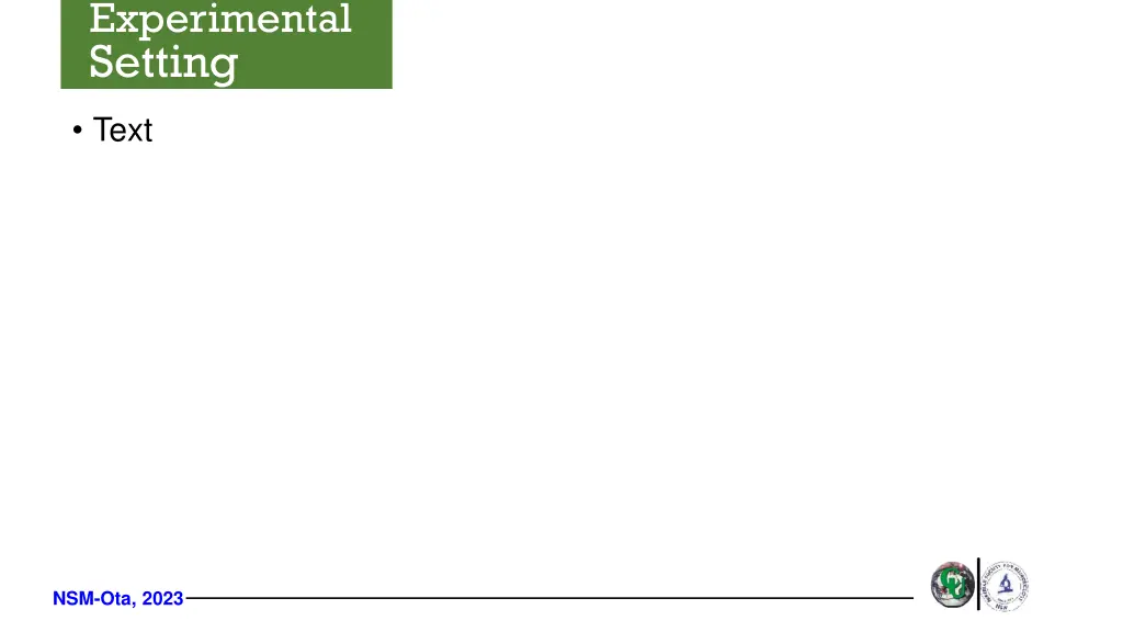 experimental setting