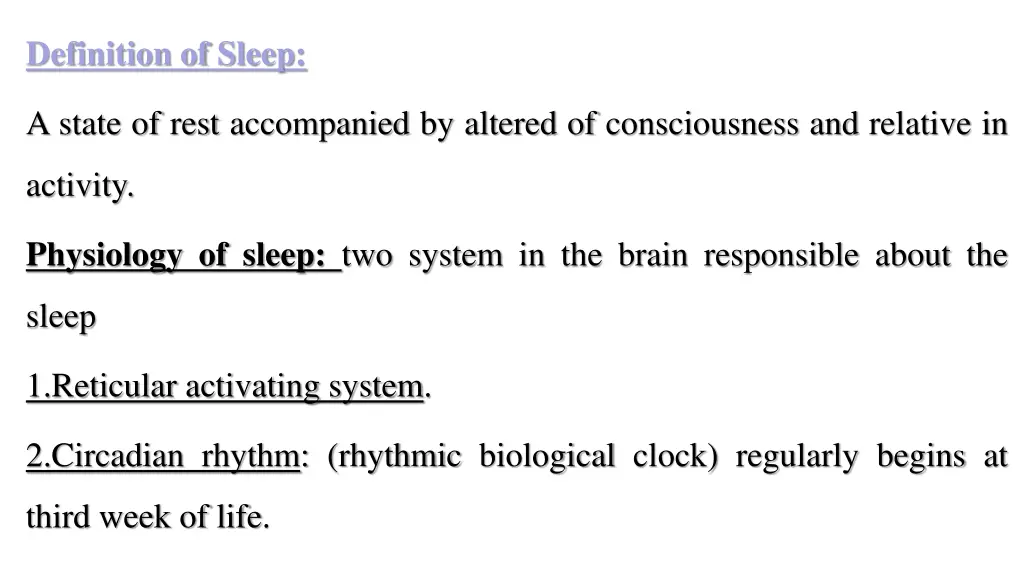 definition of sleep