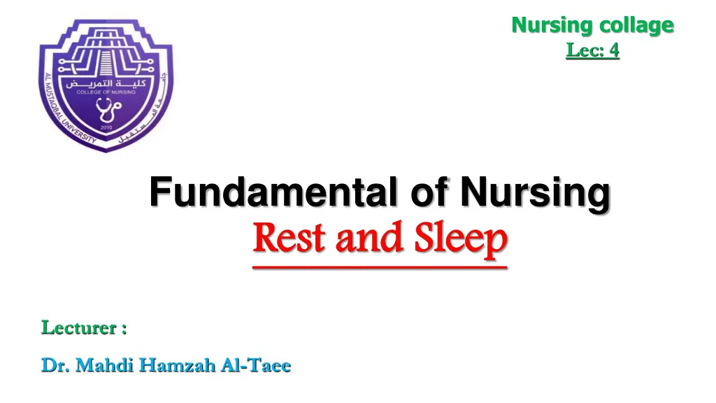 nursing collage lec 4