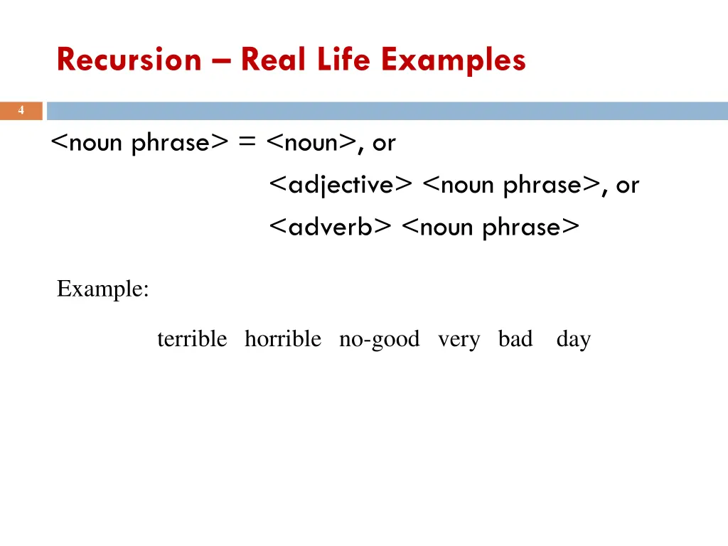 recursion real life examples
