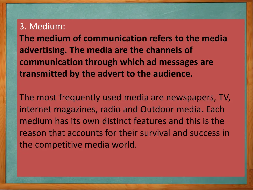 3 medium the medium of communication refers